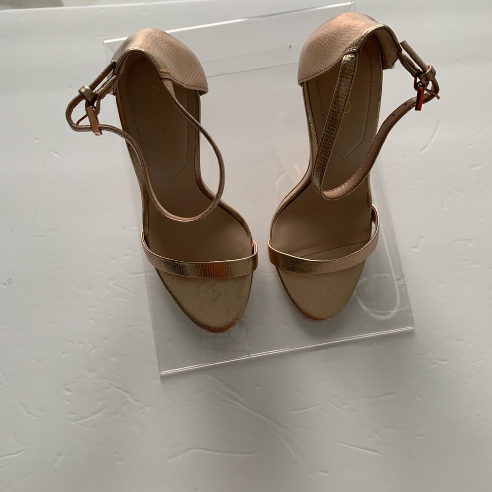 Aldo Tan Stiletto Heels Minimalist Design